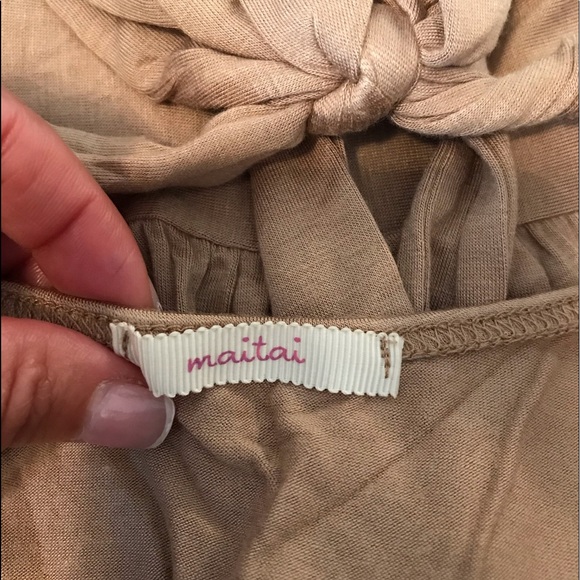 Mai Tai ♥️ Tan One Piece Strapless Romper - Picture 4 of 4